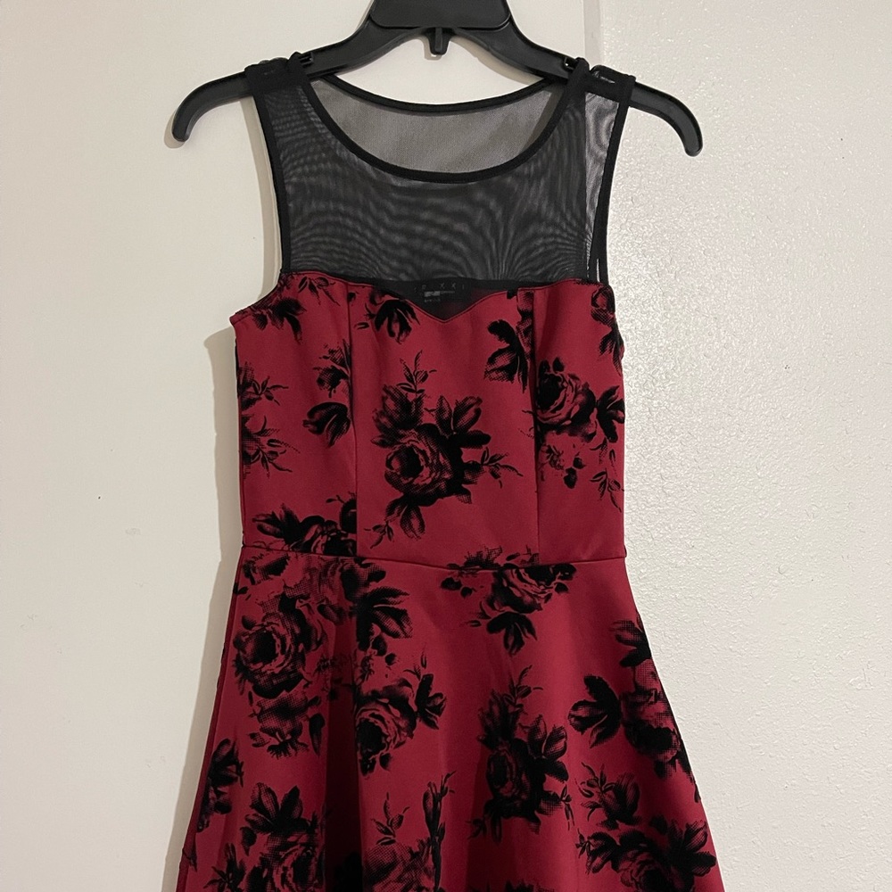 Trixxi burgundy floral dress